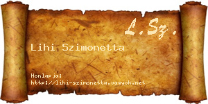 Lihi Szimonetta névjegykártya