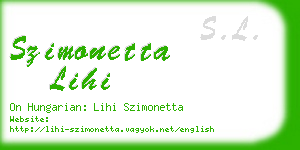 szimonetta lihi business card